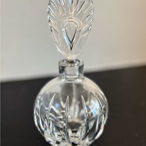 Vintage Mikasa Carousel Cut Crystal Perfume Bottle w/Stopper Excellent Condition